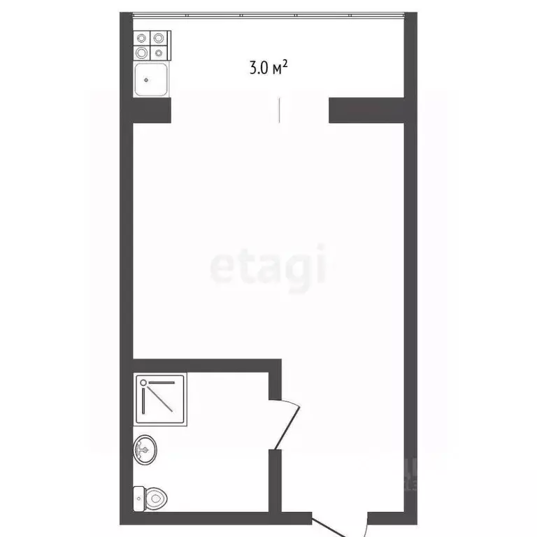 Студия Тюменская область, Тюмень Олимпийская ул., 24 (13.3 м) - Фото 2