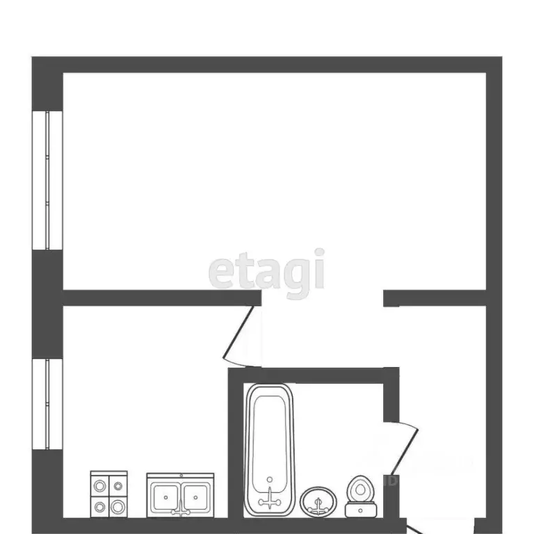 1-к кв. Тюменская область, Тюмень Текстильная ул., 17 (30.8 м) - Фото 2