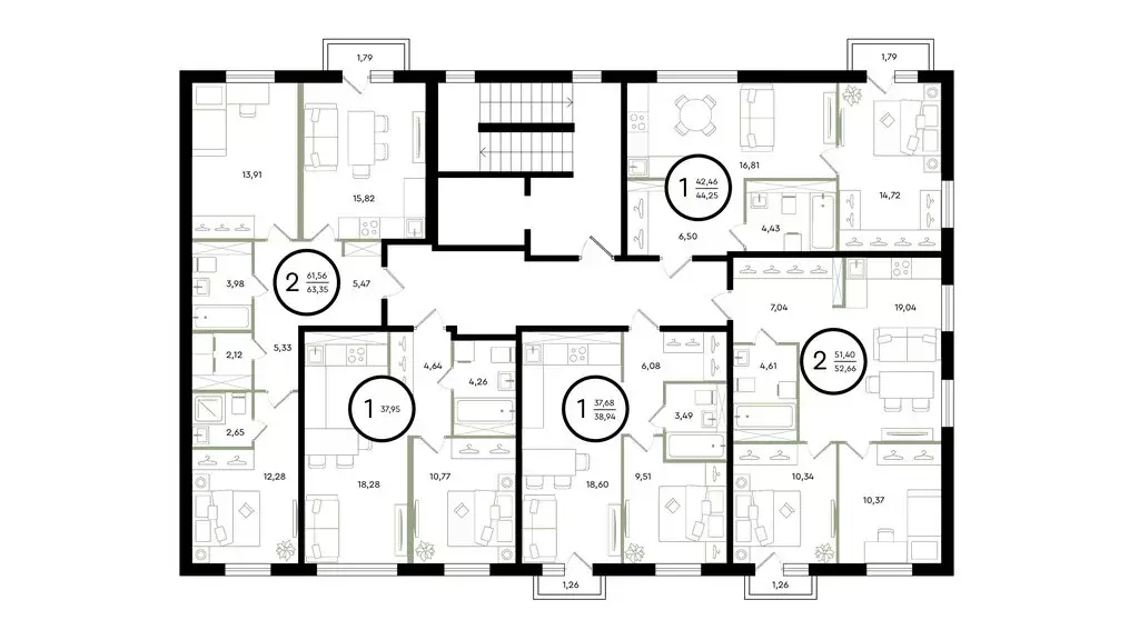 2-комнатная квартира: Тюмень, улица Александра Звягина, 7 (52.66 м) - Фото 1