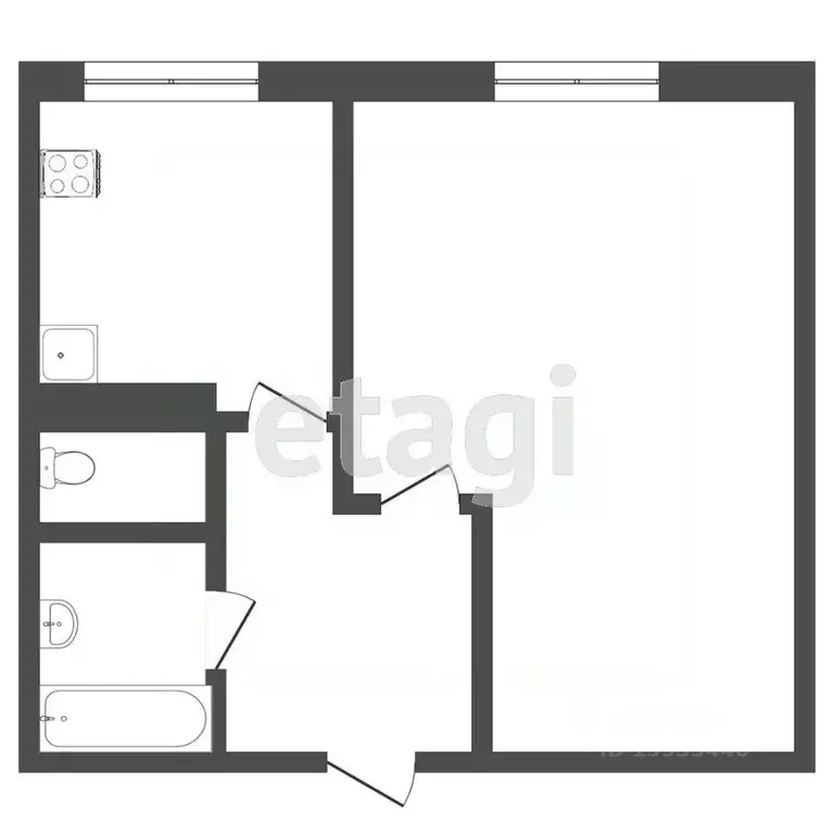 1-к кв. Тюменская область, Тюмень ул. Коммунаров, 37 (30.1 м) - Фото 2