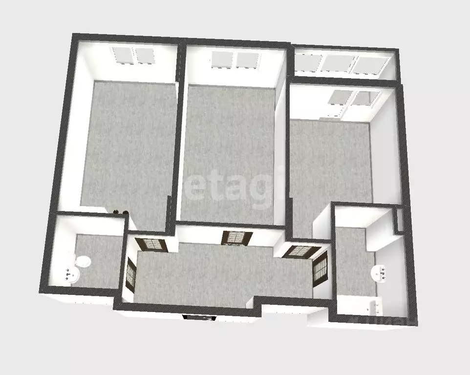2-к кв. Санкт-Петербург ул. Федора Котанова, 13к1 (62.1 м) - Фото 1
