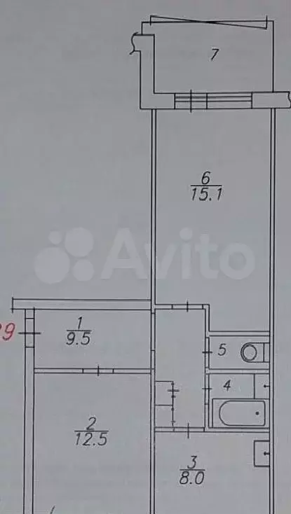 2-к. квартира, 50 м, 5/5 эт. - Фото 0