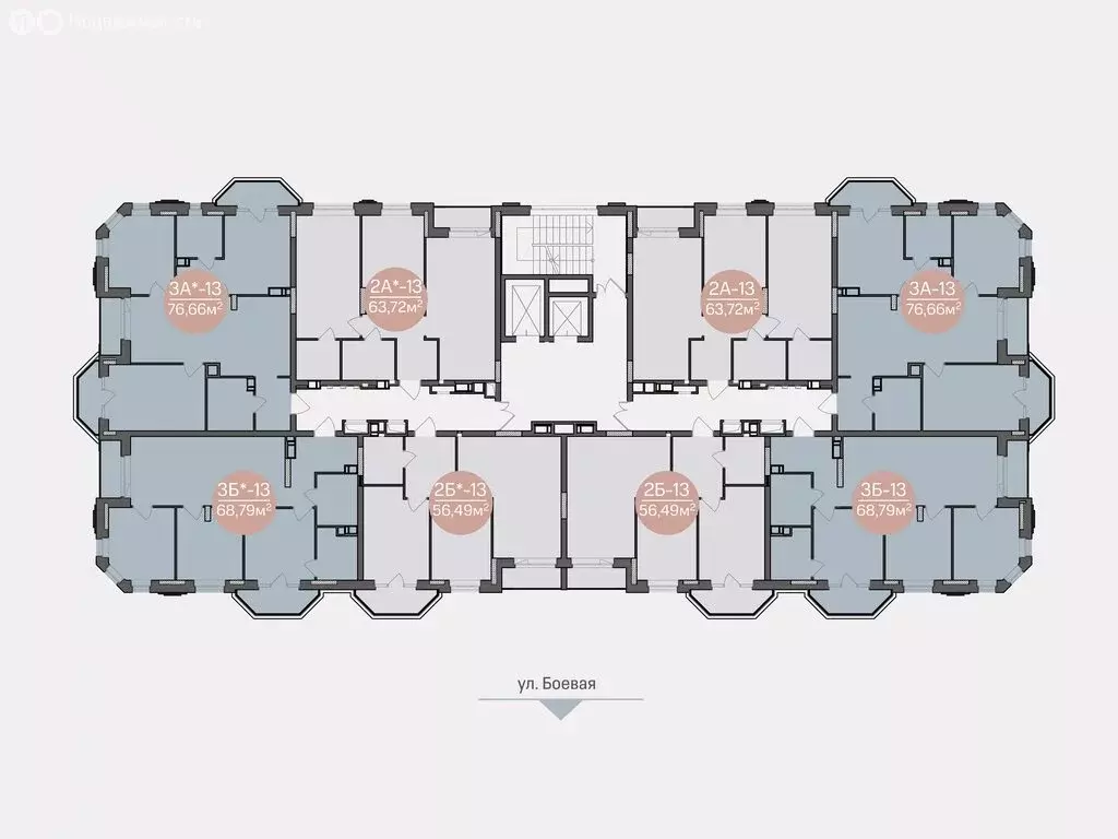3-комнатная квартира: Астрахань, Боевая улица, 50А (76.66 м) - Фото 2