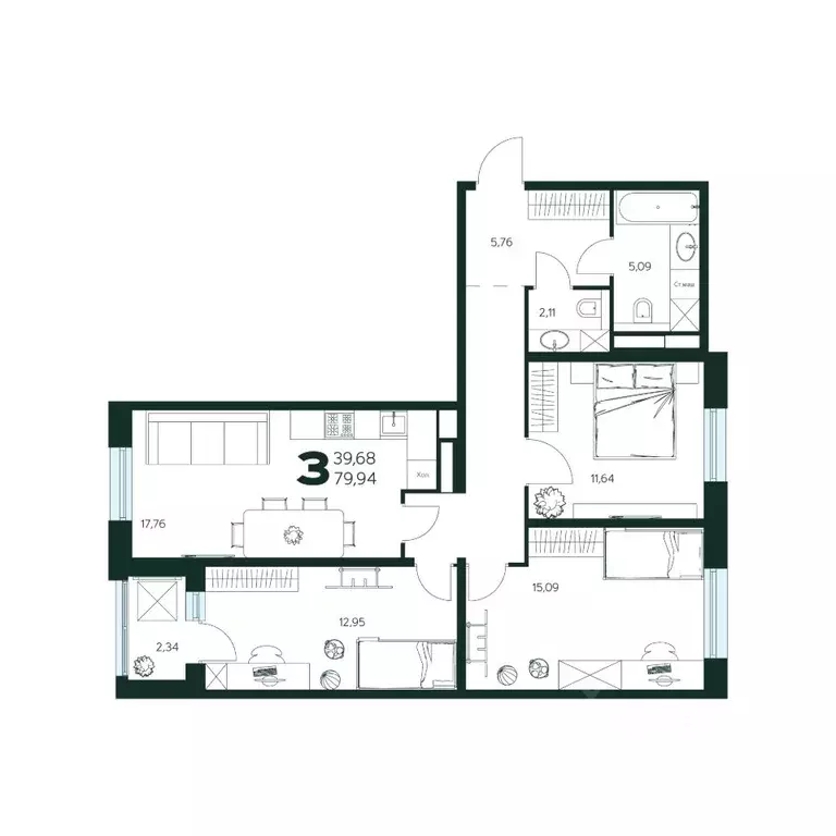 3-к кв. Московская область, Химки Сходня мкр, Первомайская ул., ... - Фото 1