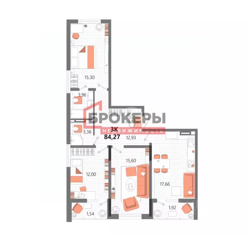 3-к кв. Крым, Евпатория Мойнако Ривьера жилой комплекс (84.3 м) - Фото 0