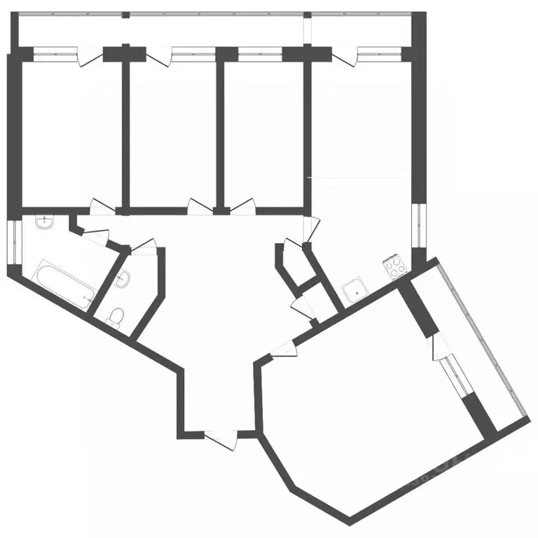 4-к кв. Пермский край, Пермь ул. Попова, 21 (186.2 м) - Фото 1