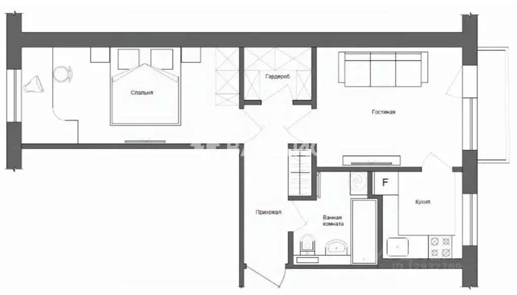 2-к кв. Пензенская область, Пенза просп. Строителей, 34 (50.0 м) - Фото 2