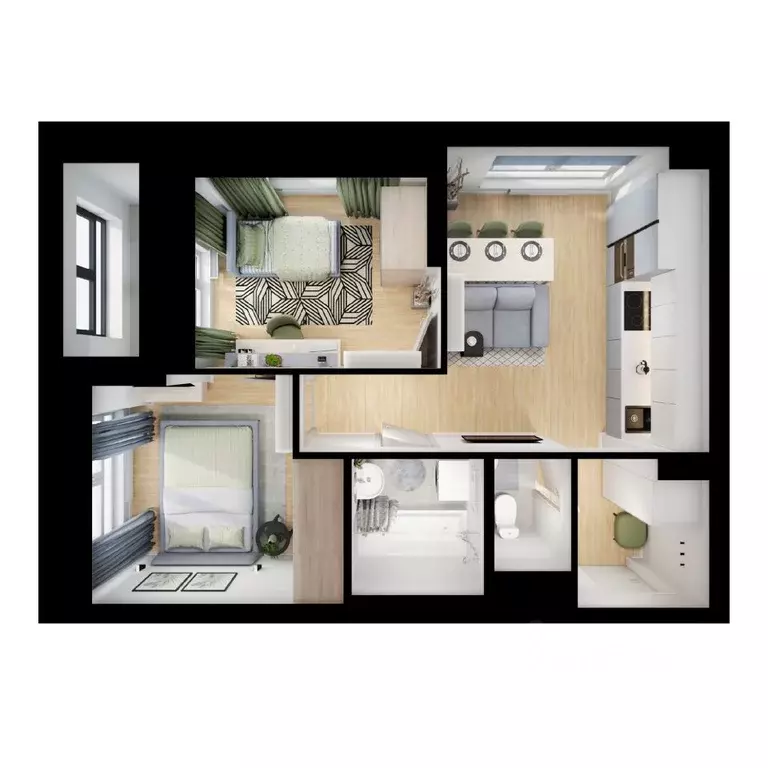 2-к кв. Приморский край, Владивосток ул. Борисенко, 48к4 (43.2 м) - Фото 2