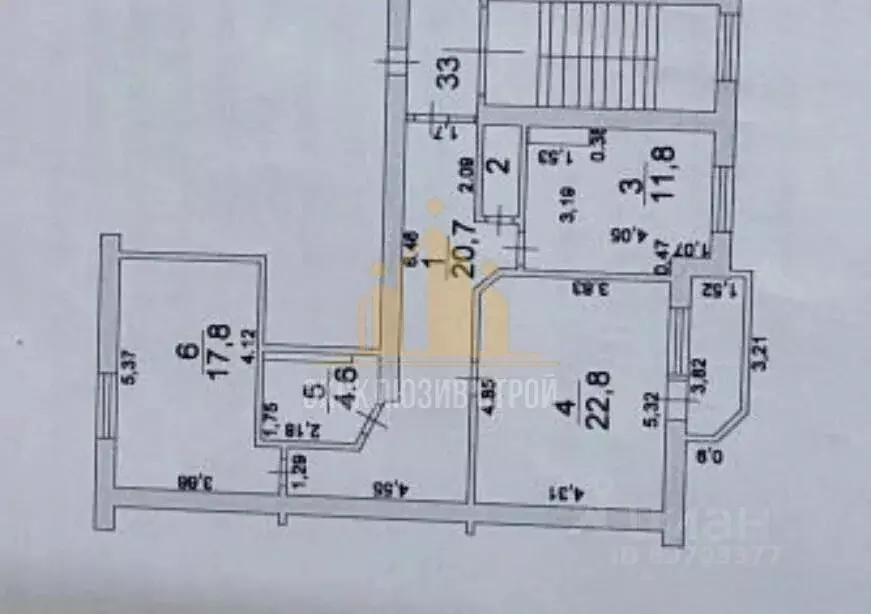 2-к кв. Ставропольский край, Ессентуки ул. Орджоникидзе, 83к1 (79.9 м) - Фото 2