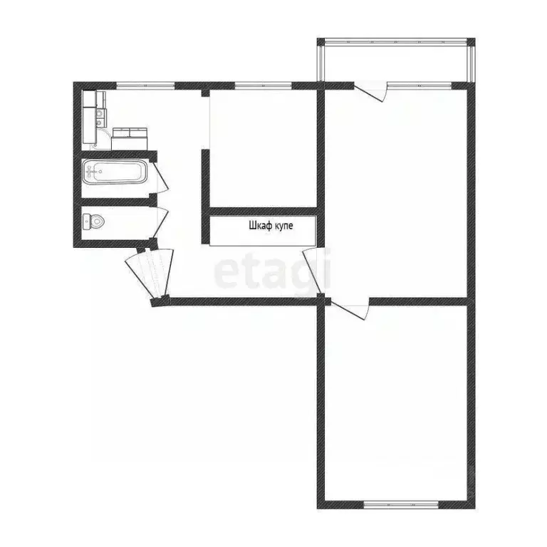 3-к кв. Иркутская область, Иркутск Красногвардейская ул., 16 (58.2 м) - Фото 2