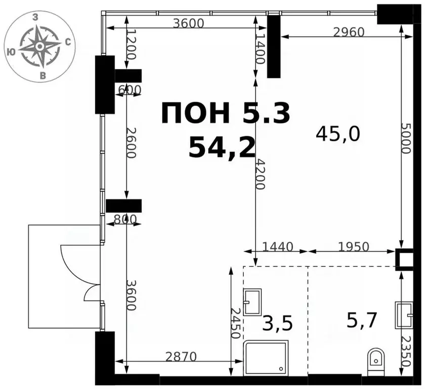 Помещение свободного назначения в Москва Амурская ул., 9 (54 м) - Фото 2