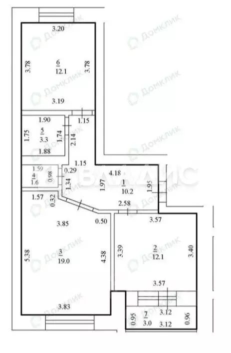 2-к кв. Башкортостан, Стерлитамак просп. Октября, 93 (58.3 м) - Фото 2