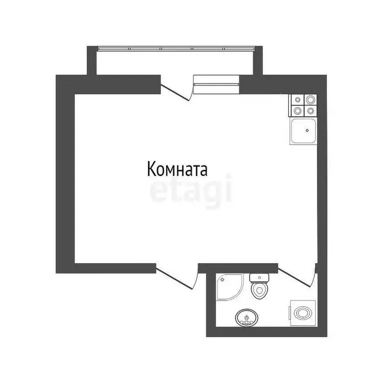 Квартира-студия: Сочи, улица Просвещения, 85Б (18.5 м) - Фото 0