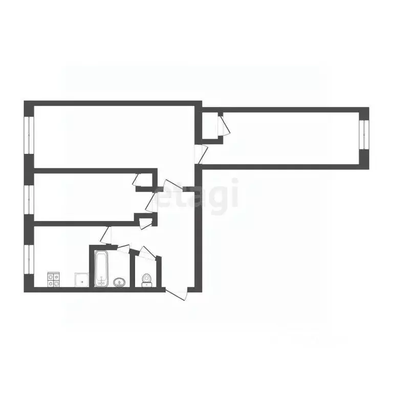 3-к кв. Смоленская область, Красный пгт ул. Глинки, 16 (58.0 м) - Фото 2