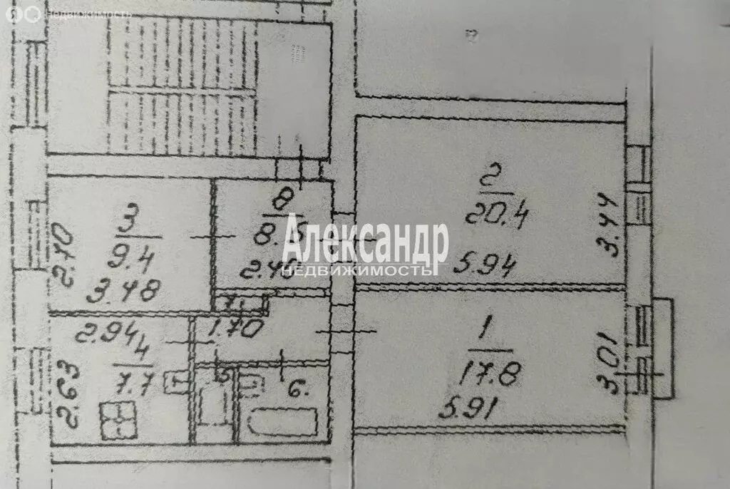 1к в 3-комнатной квартире (9.4 м) - Фото 2