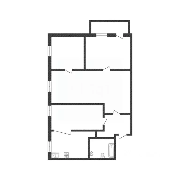 3-к кв. Белгородская область, Белгород ул. Некрасова, 16 (62.0 м) - Фото 2