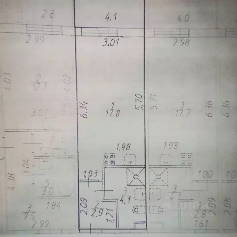 Студия Санкт-Петербург ул. Генерала Кравченко, 8 (24.8 м) - Фото 2