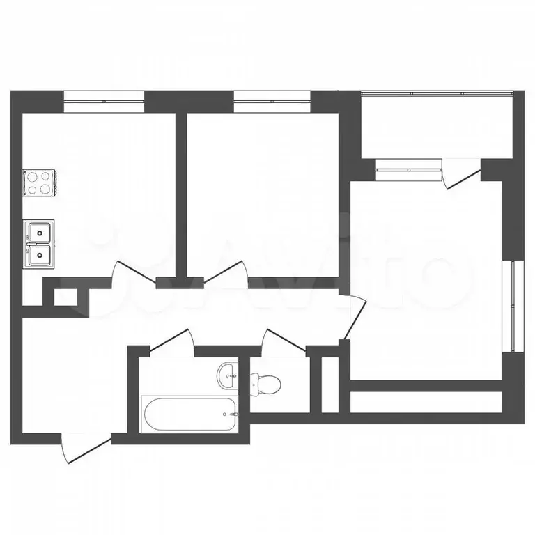 2-к. квартира, 50 м, 18/20 эт. - Фото 0