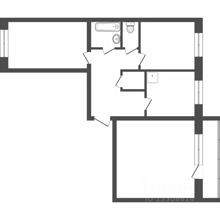3-к кв. Кемеровская область, Кемерово просп. Шахтеров, 85 (64.0 м) - Фото 2