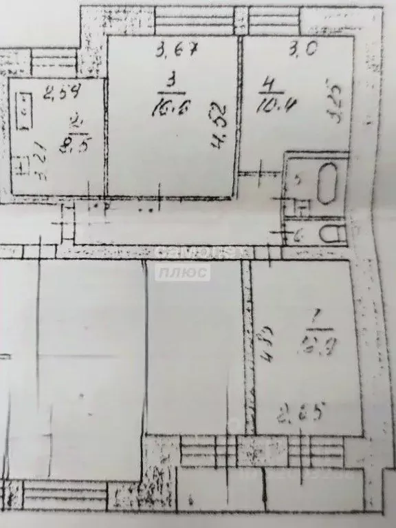 3-к кв. Нижегородская область, Дзержинск Октябрьская ул., 5А (62.4 м) - Фото 2