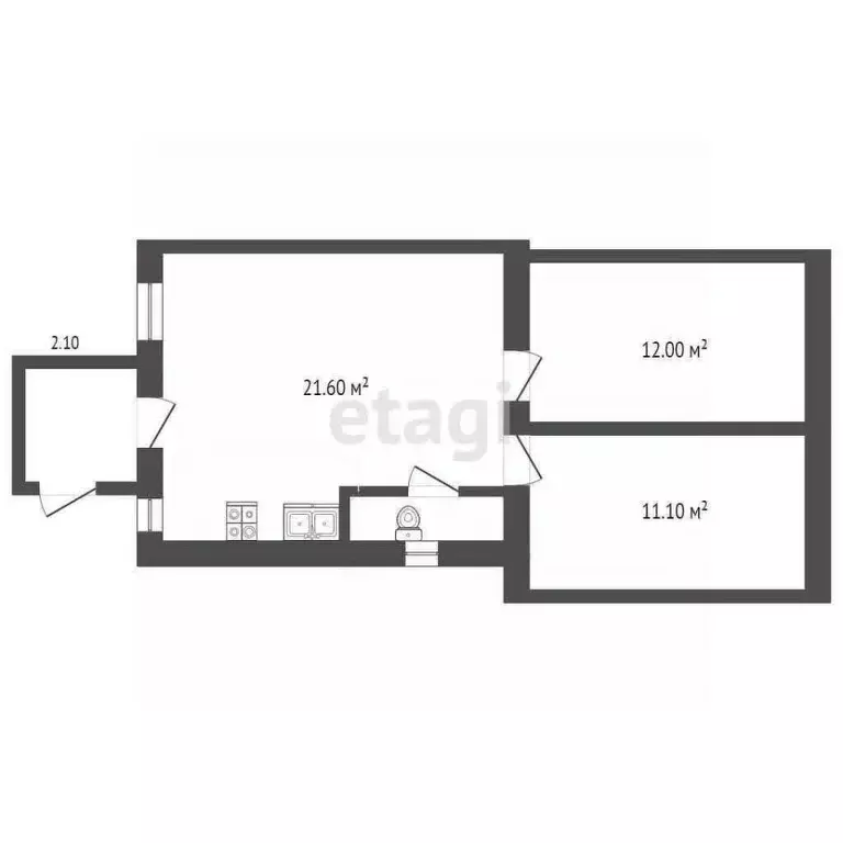 2-к кв. Крым, Симферополь ул. Ленина (52.3 м) - Фото 0