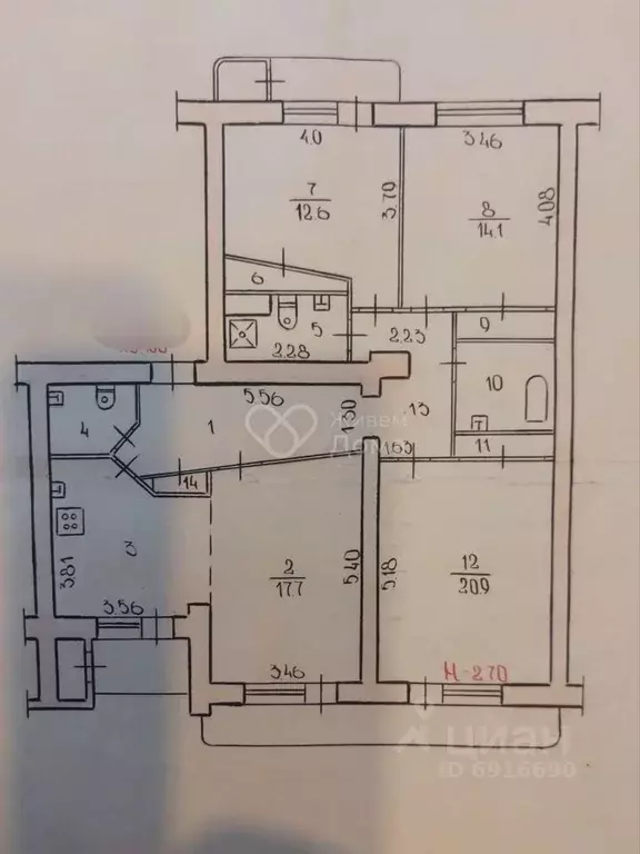 4-к кв. Волгоградская область, Волгоград ул. Маршала Чуйкова, 37 ... - Фото 2
