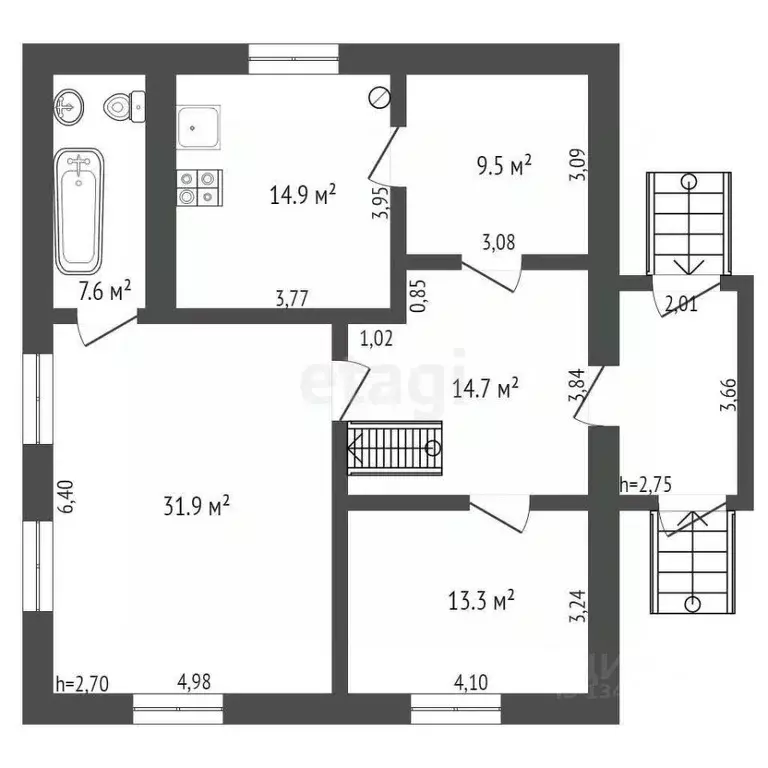 Дом в Брянская область, Унеча 9 Мая ул. (148 м) - Фото 1