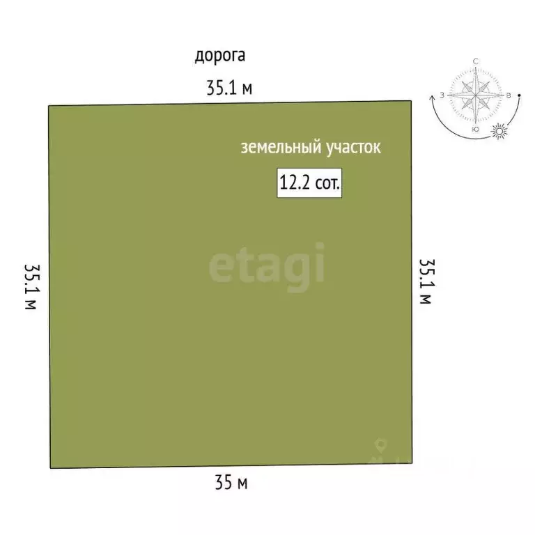 Участок в Марий Эл, Медведевский район, Руэмское с/пос, д. Ореховка ... - Фото 1