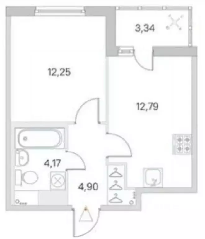 1-к кв. Ленинградская область, Всеволожский район, Заневское городское ... - Фото 2