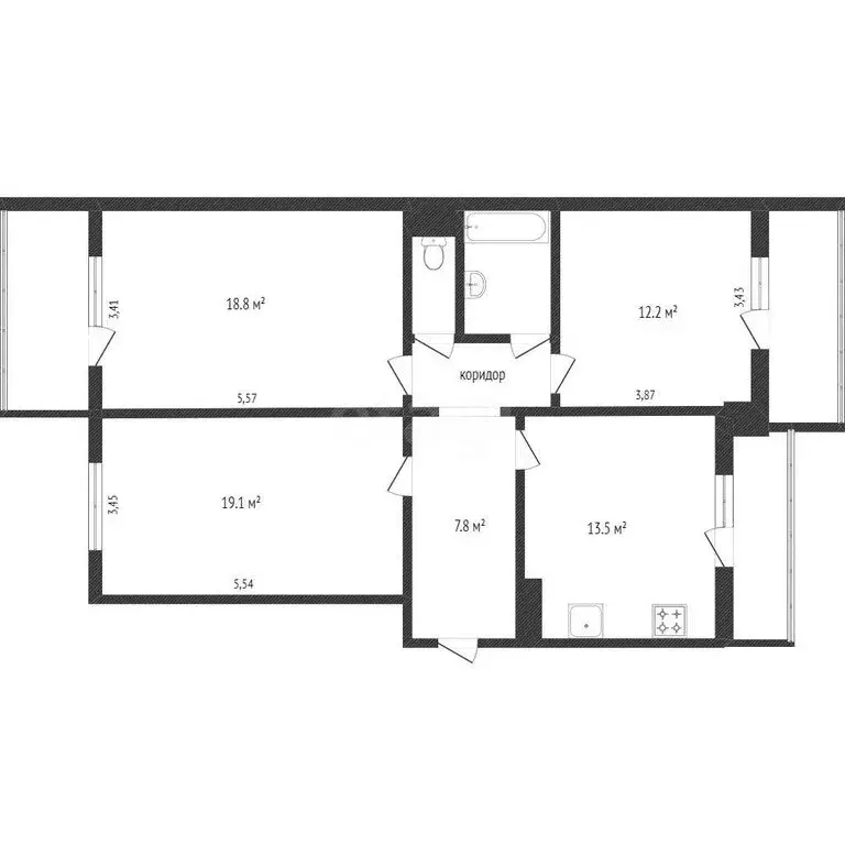 3-комнатная квартира: Ярославль, улица Лескова, 26к2 (90.1 м) - Фото 1