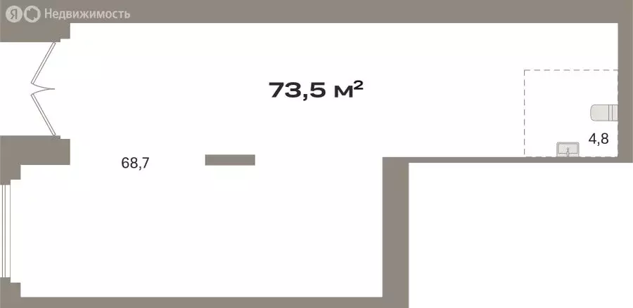 Помещение свободного назначения (73.5 м) - Фото 1