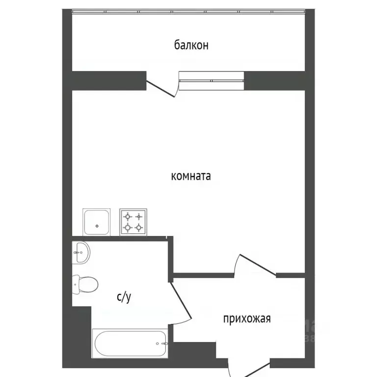 Студия Красноярский край, Красноярск ул. Петра Подзолкова, 5 (23.6 м) - Фото 2