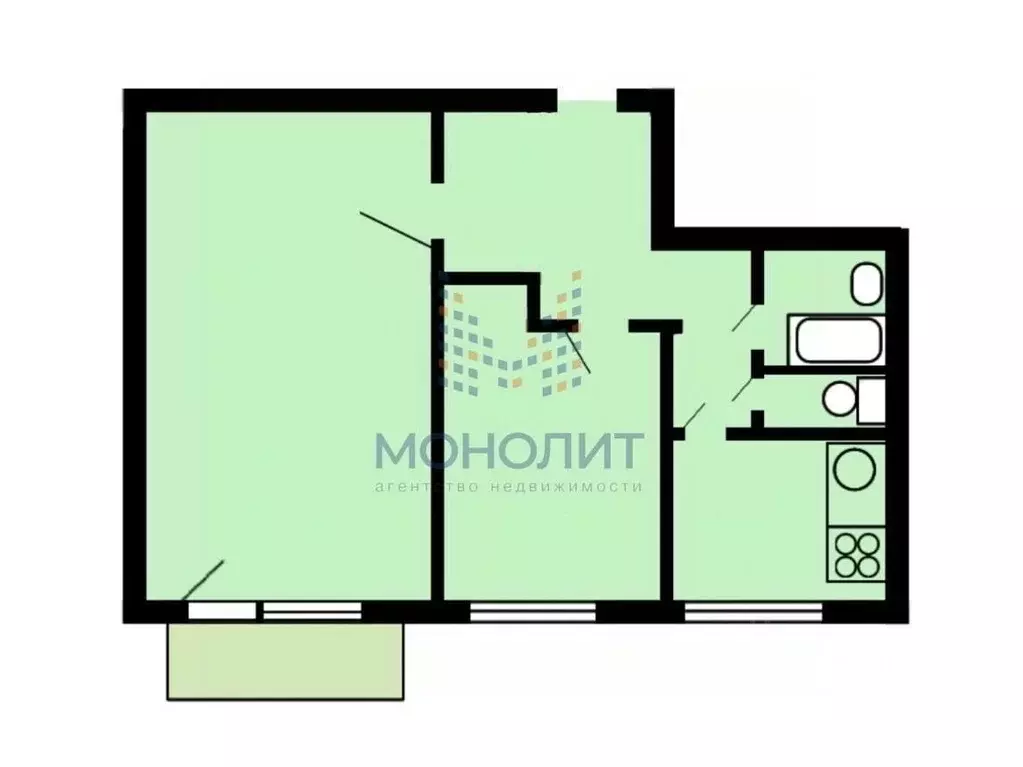 2-к кв. Москва Бобруйская ул., 14К2 (44.6 м) - Фото 2