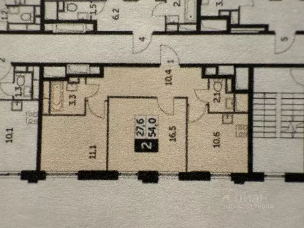 2-к кв. Москва ул. Зорге, 9к1 (54.9 м) - Фото 1