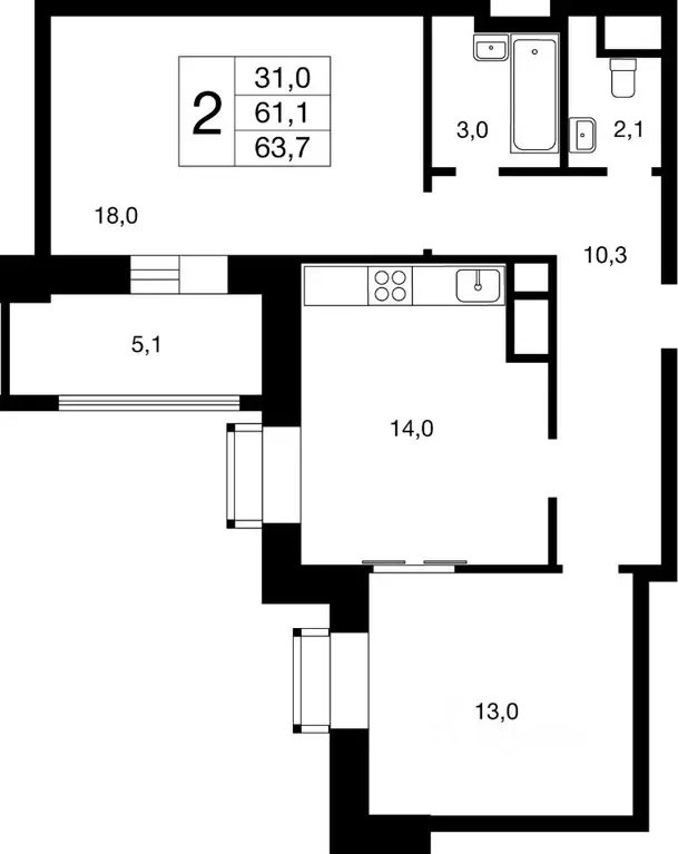 2-к кв. Московская область, Одинцовский городской округ, с. Лайково, ... - Фото 2