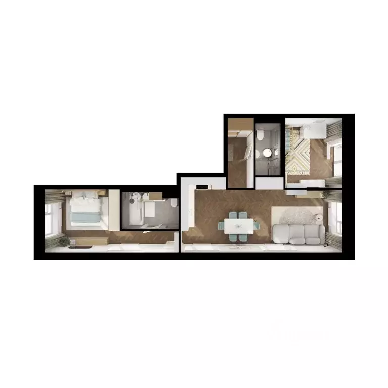 2-к кв. Бурятия, Улан-Удэ ул. Шмидта, 37А (59.72 м) - Фото 2