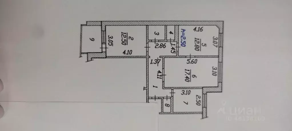 3-к кв. Чувашия, Чебоксары ул. Мичмана Павлова, 46 (69.0 м) - Фото 1