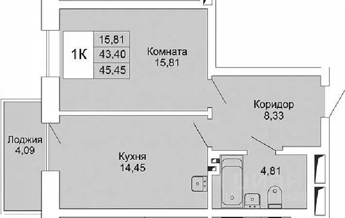 1-к кв. новосибирская область, новосибирск ул. немировича-данченко, . - Фото 1