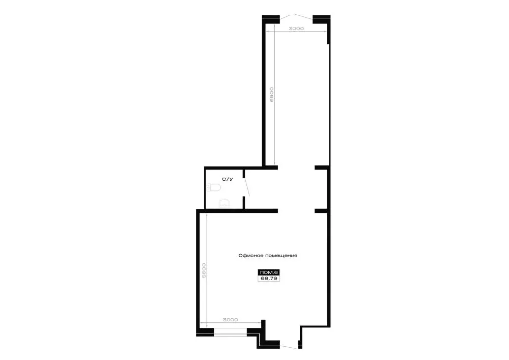 Помещение свободного назначения (68.79 м) - Фото 2