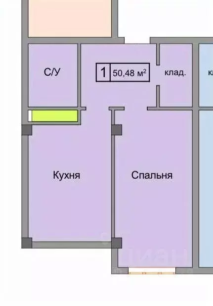1-к кв. Кабардино-Балкария, Баксан Эльбрусская ул., 1/1 (50.48 м) - Фото 1