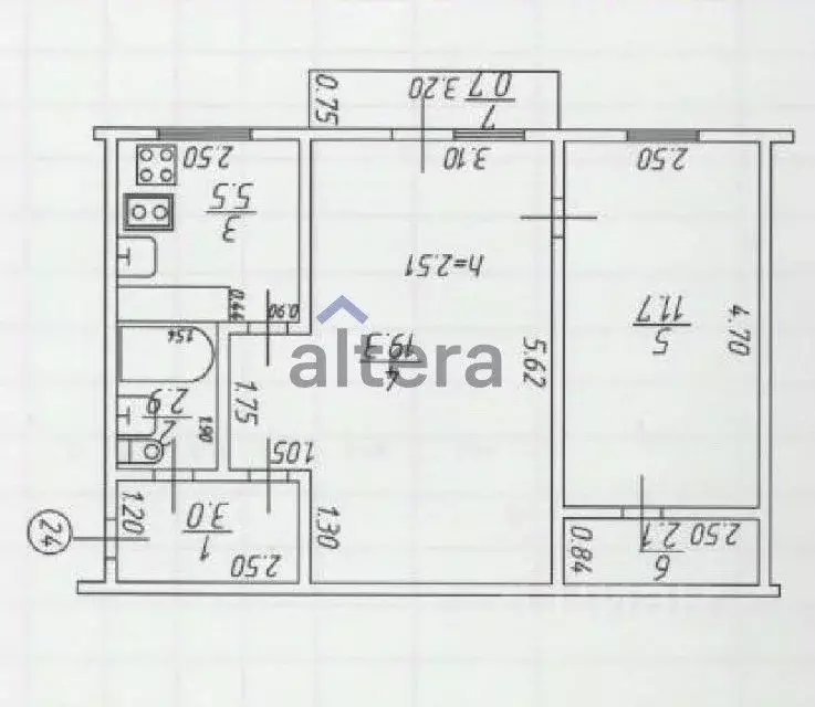 2-к кв. Татарстан, Казань ул. Хади Такташа, 95 (44.5 м) - Фото 1