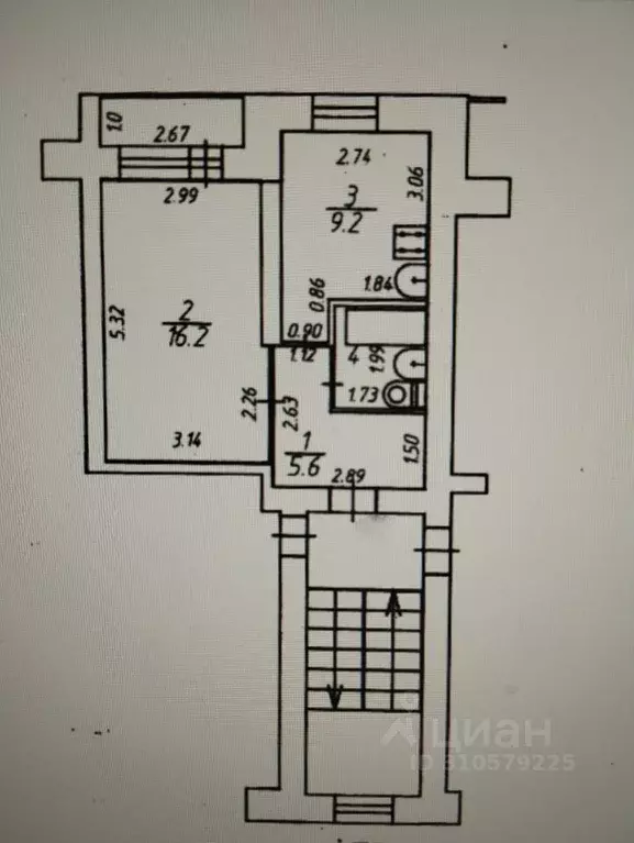 1-к кв. Калужская область, Жуков Юбилейная ул., 9 (34.0 м) - Фото 0