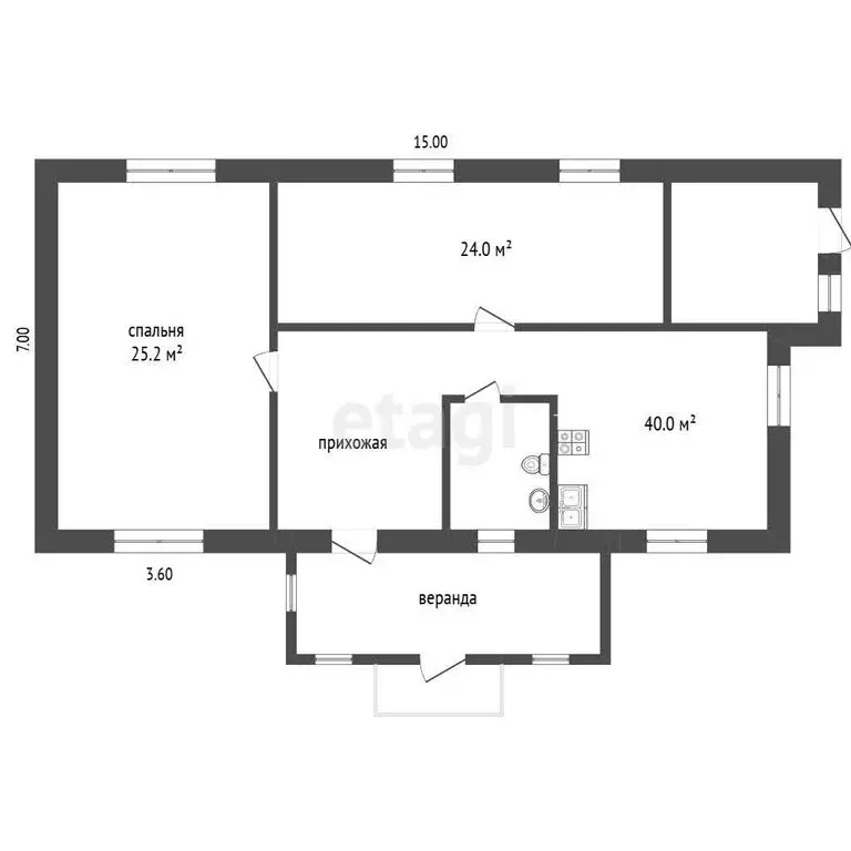Дом в посёлок городского типа Атамановка, СНТ № 28 Багульник (106.7 м) - Фото 2