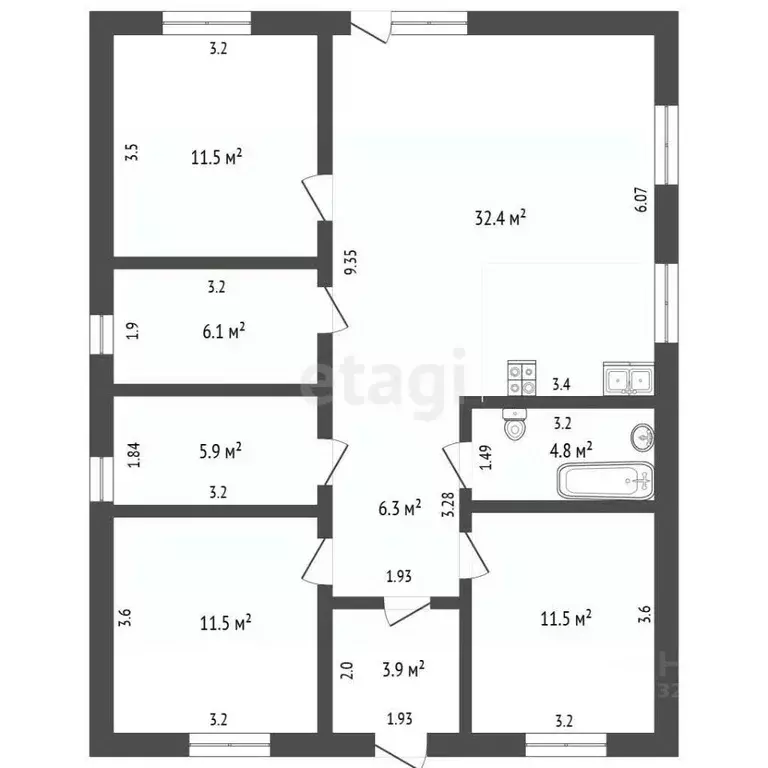 Дом в Нижегородская область, Выкса Лесная ул., 17 (102 м) - Фото 2