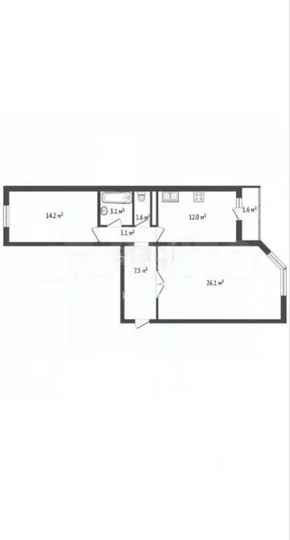 2-к кв. Санкт-Петербург Глухарская ул., 27к1 (69.0 м) - Фото 2