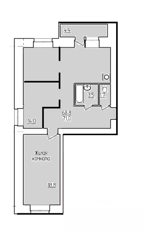 2-к кв. Амурская область, Благовещенск Игнатьевское ш., 10/4 (71.0 м) - Фото 0