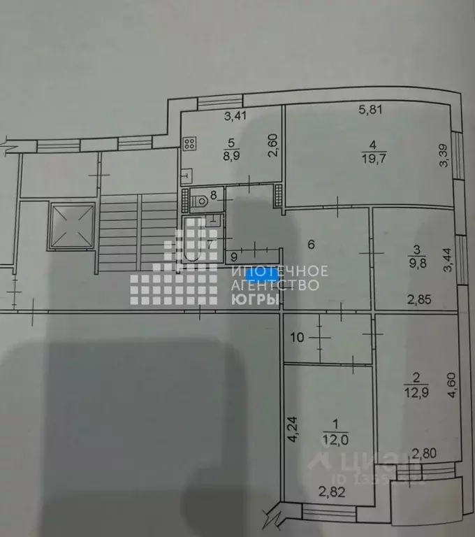 4-к кв. ханты-мансийский ао, нижневартовск ханты-мансийская ул, 19 . - Фото 1