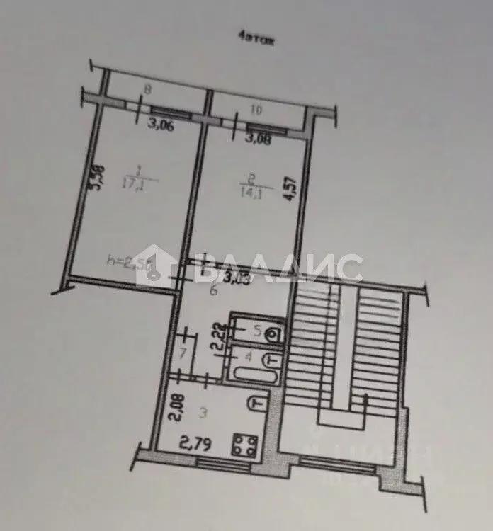 2-к кв. Пензенская область, Пенза 2-й Военный городок, 6 (47.0 м) - Фото 2