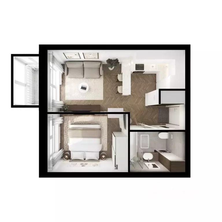 1-к кв. Татарстан, Казань ул. Анаса Тазетдинова, 1к10 (33.4 м) - Фото 1