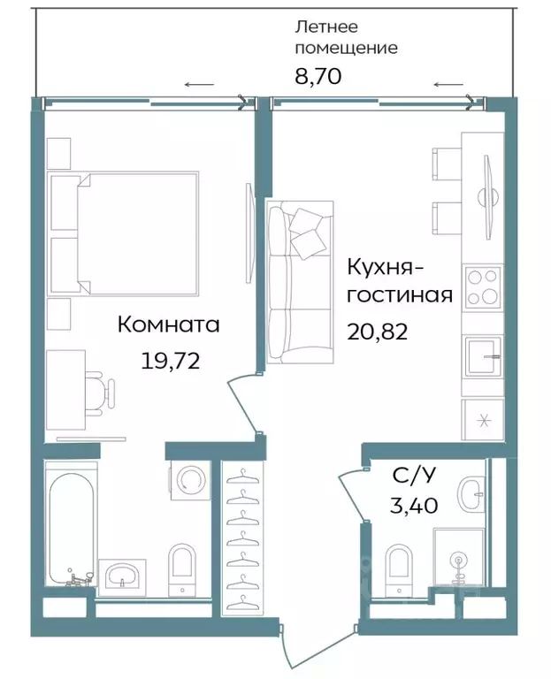 2-к кв. Крым, Саки ул. Морская (52.64 м) - Фото 1